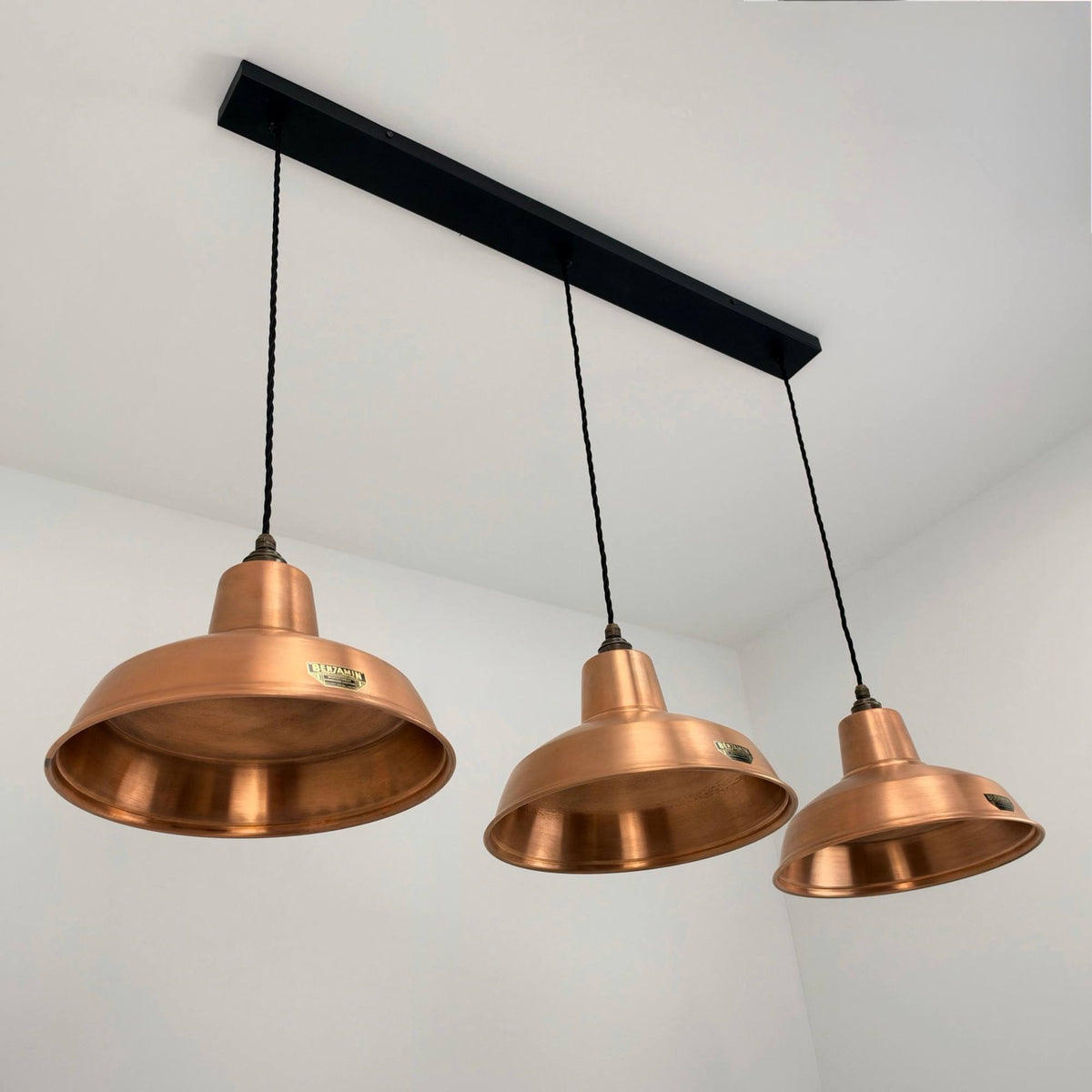 Brassvane antique copper 3 pendant track light additional view 4