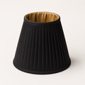 Brassvane black and gold pleated lampshade overall view