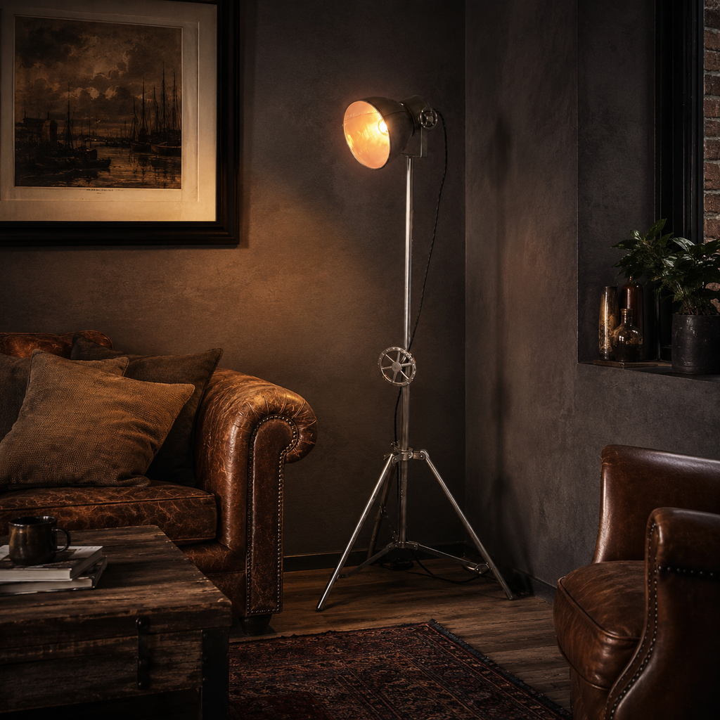 Brassvane tripod floor lamp additional view 4