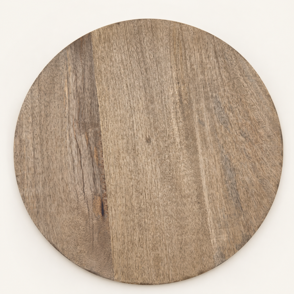 Brassvane round wooden serving tray additional view 8