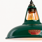 Brassvane racing green slotted pendant light additional view 7