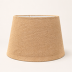 Brassvane hessian drum lampshade overall view