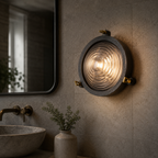 Brassvane round pewter bulkhead light additional view 3