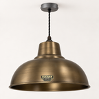 Brassvane antique brass dome pendant light additional view 5