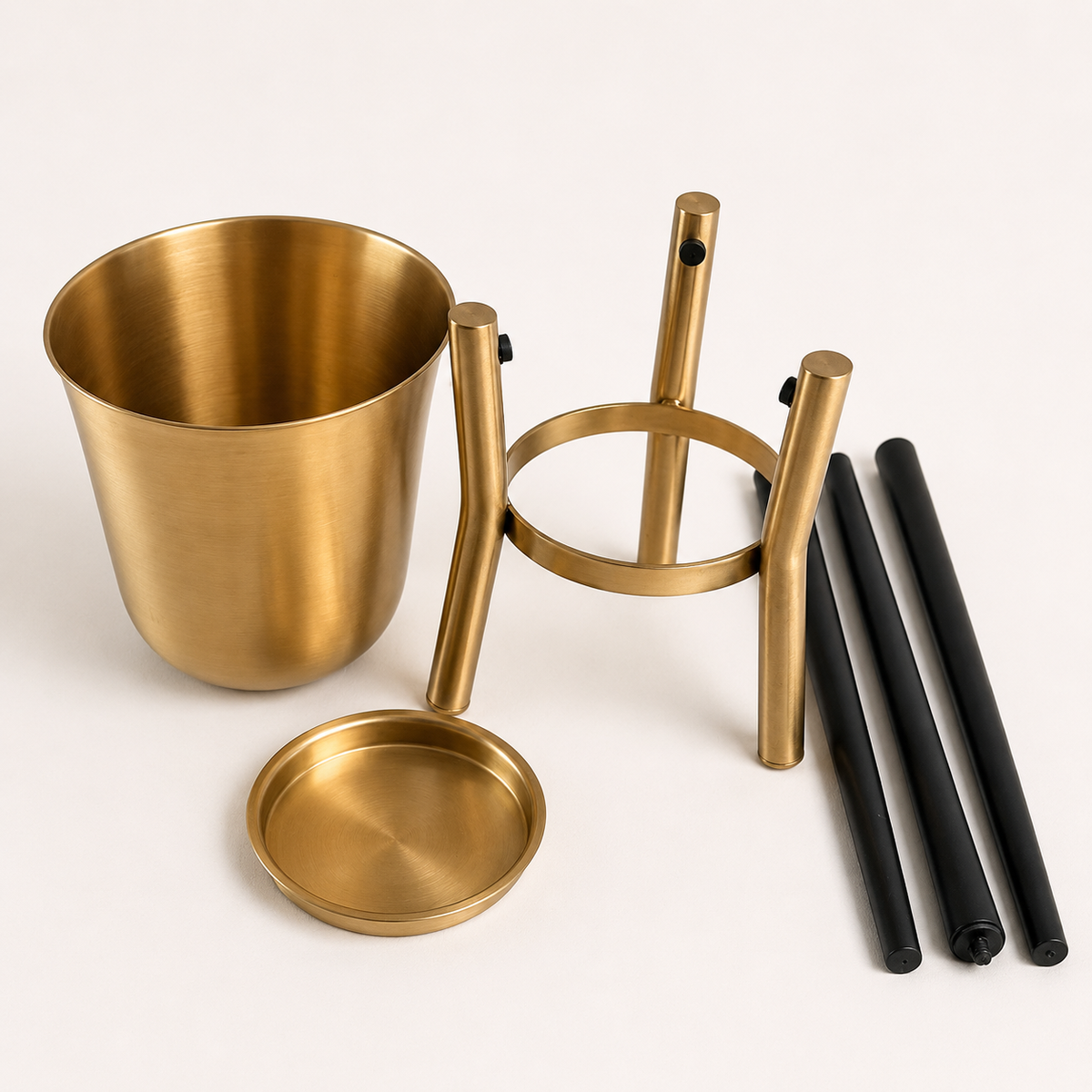 Brassvane antique brass rocket champagne cooler additional view 3