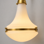 Brassvane antique brass opaline wall sconce additional view 5