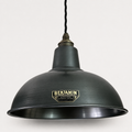 Brassvane pewter gray dome pendant light overall view