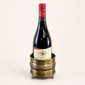 Brassvane antique brass wine bottle holder overall view