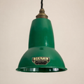 Brassvane racing green pendant light overall view