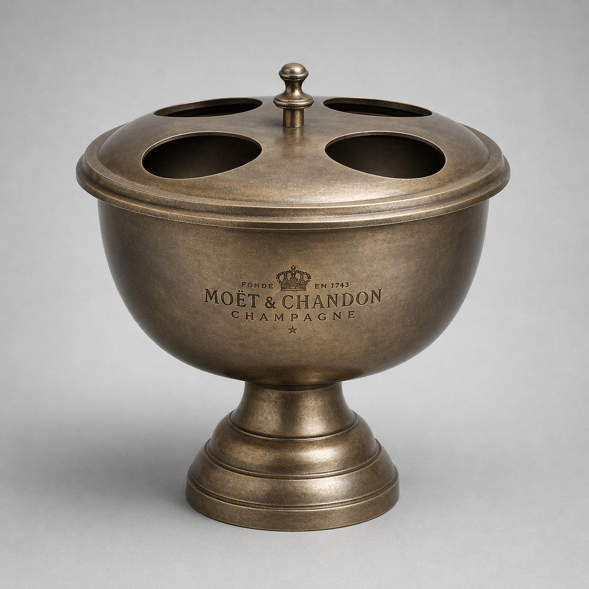 Brassvane antique brass 4 bottle ice bucket additional view 6