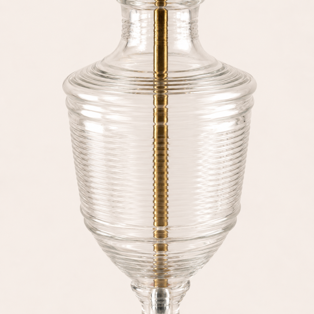 Brassvane ribbed glass urn table lamp additional view 5