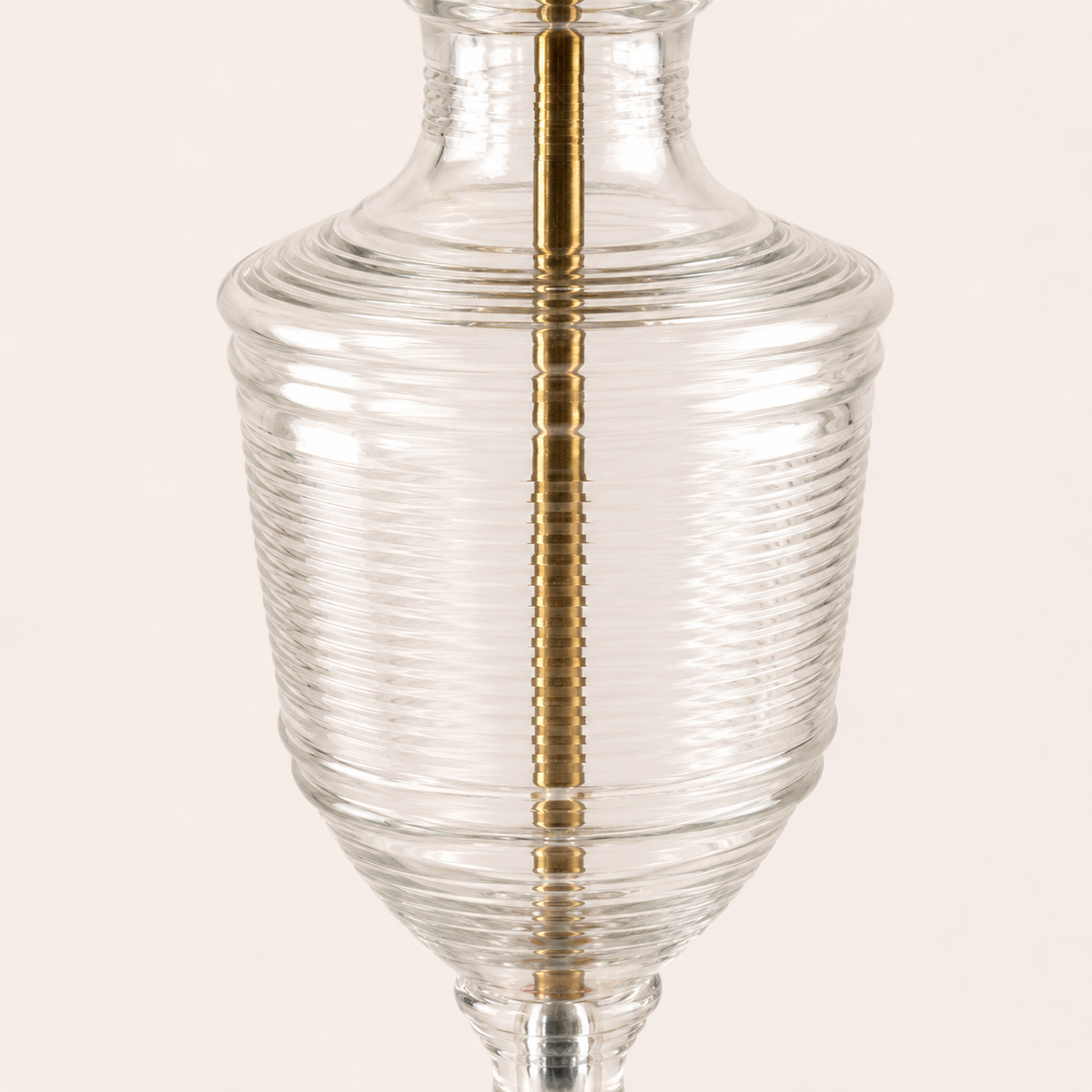 Brassvane ribbed glass urn table lamp additional view 5