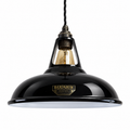 Brassvane midnight black pendant light overall view