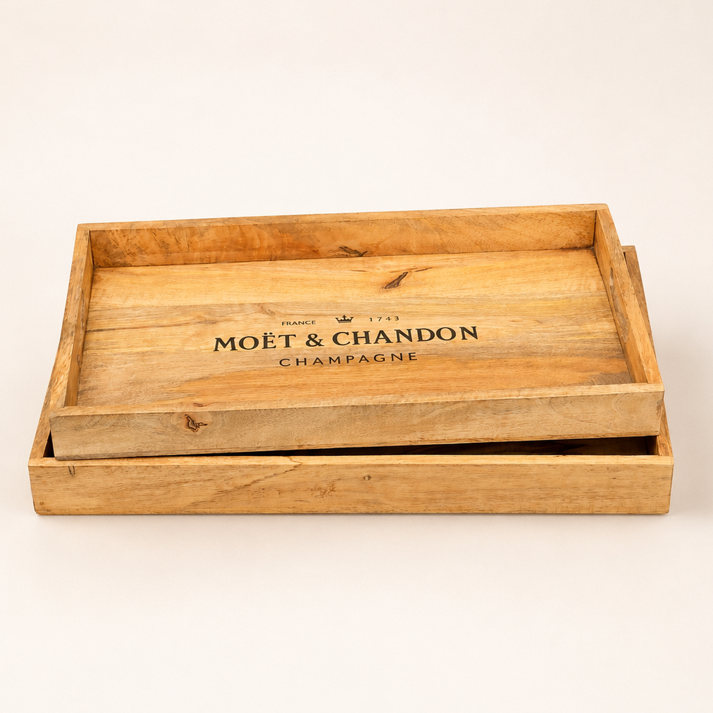 Brassvane wooden serving tray set additional view 4