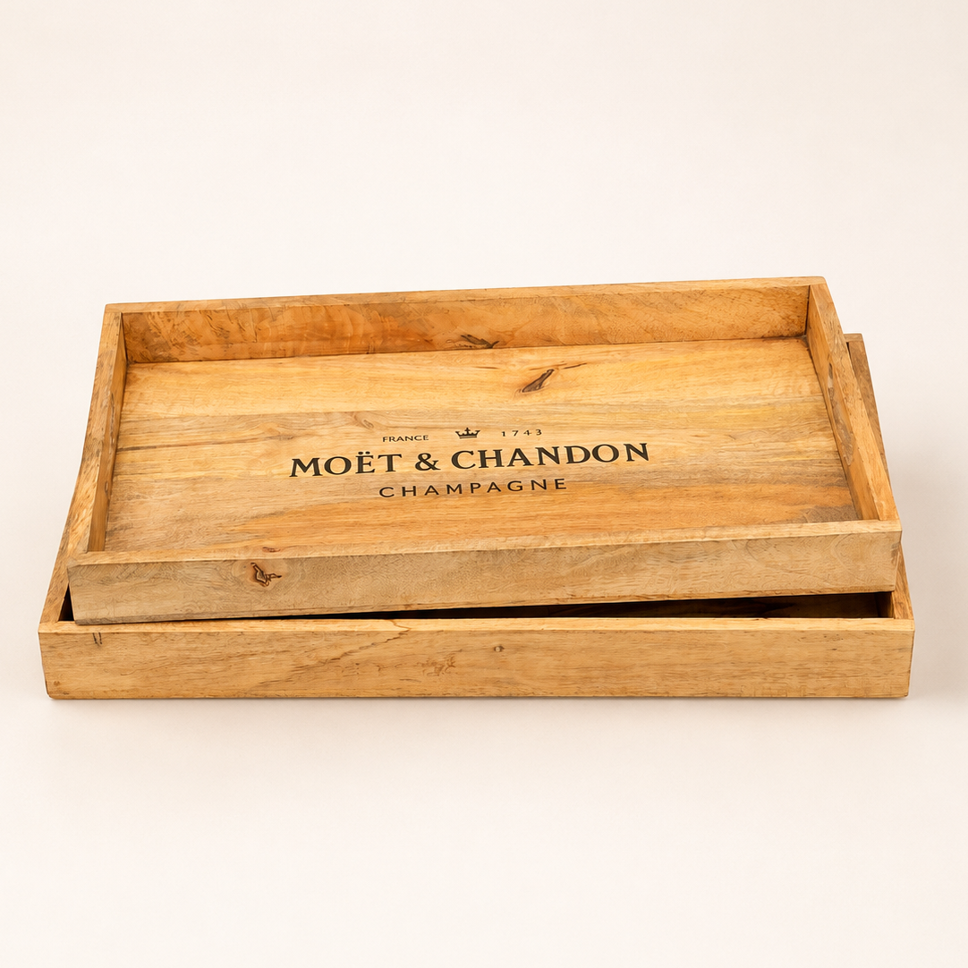 Brassvane wooden serving tray set additional view 4