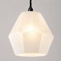 Brassvane white opal glass pendant light overall view