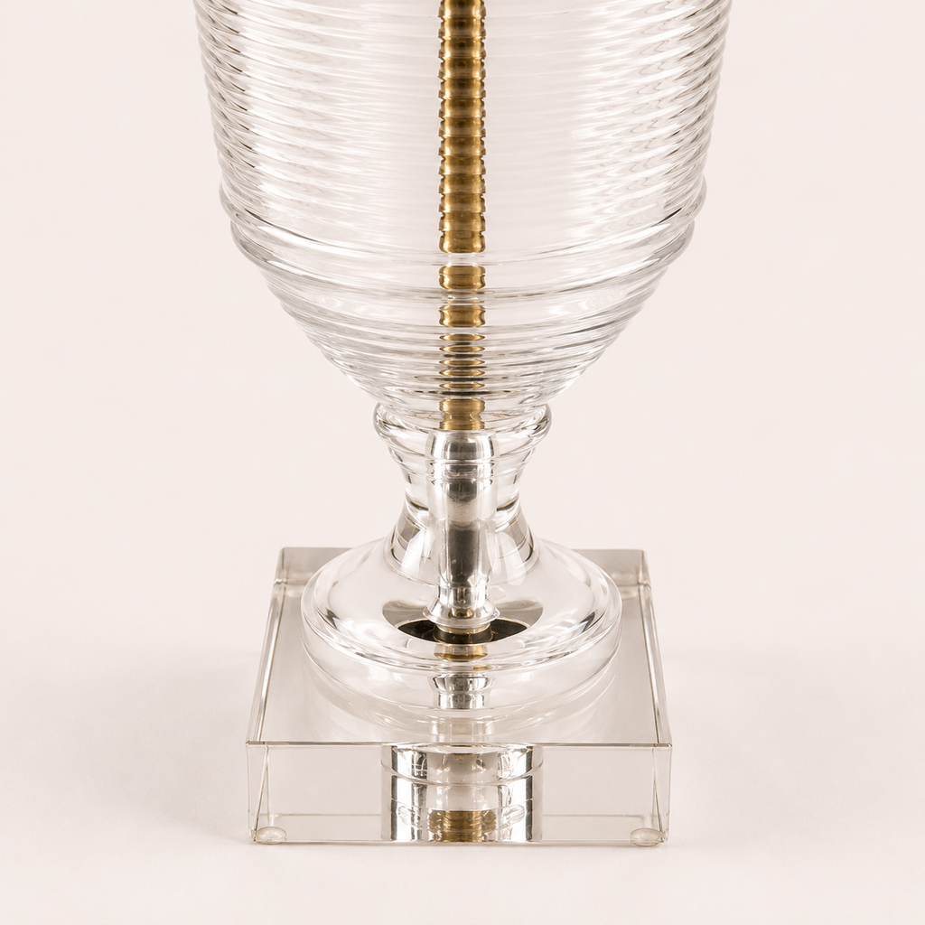 Brassvane ribbed glass urn table lamp additional view 7