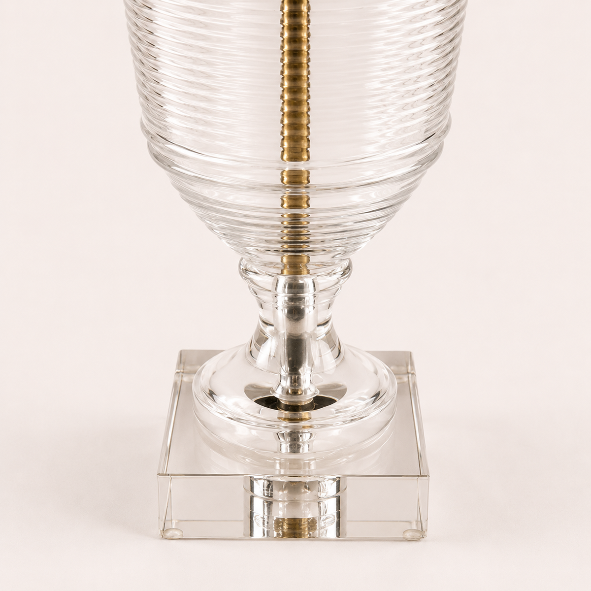 Brassvane ribbed glass urn table lamp additional view 7