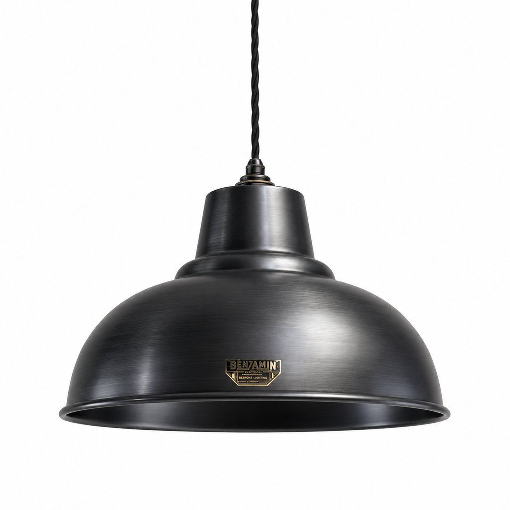 Brassvane pewter gray dome pendant light additional view 8