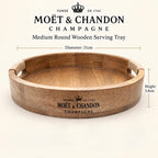 Brassvane round wooden serving tray additional view 9