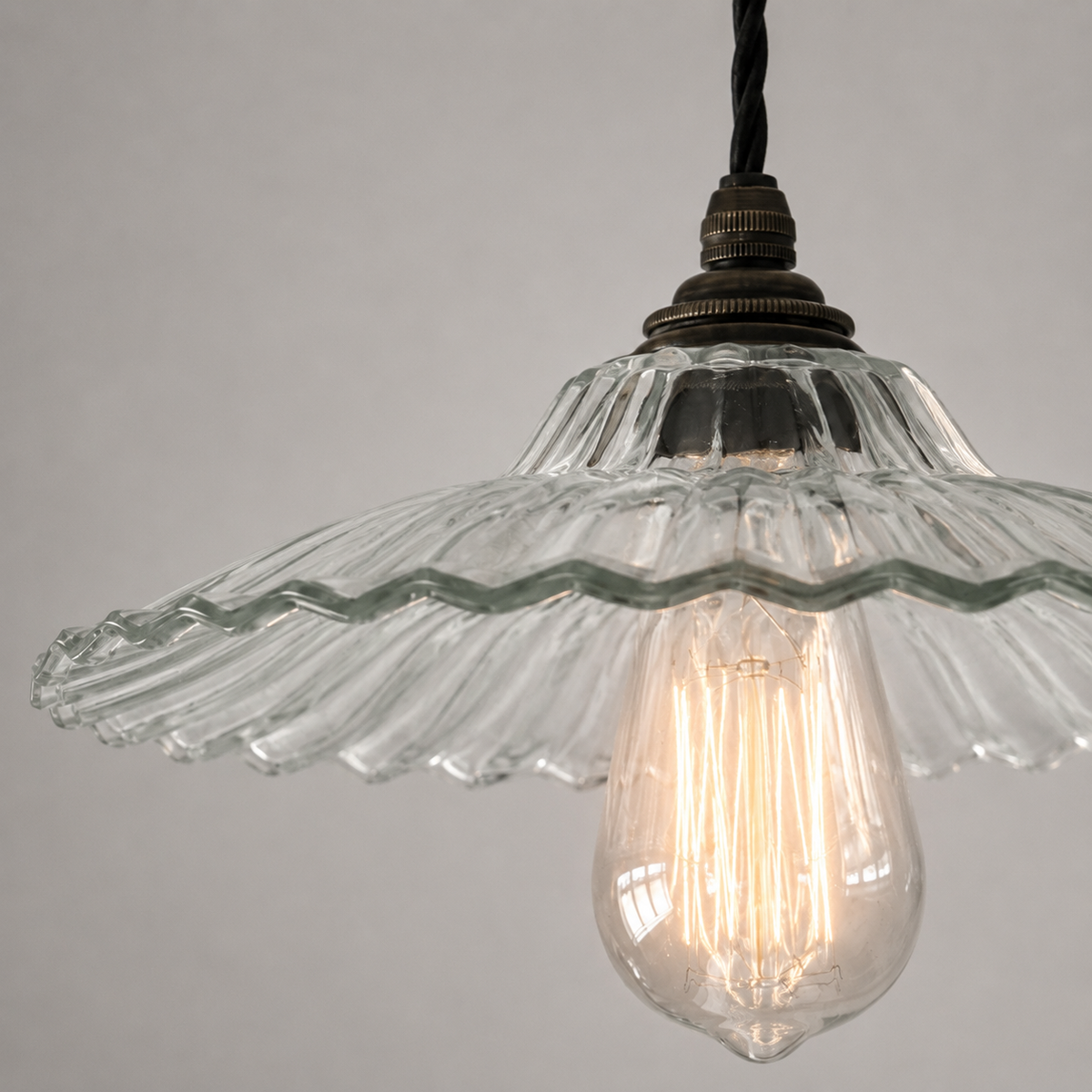 Brassvane prismatic glass pendant light additional view 3
