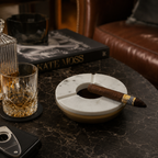 Brassvane marble cigar ashtray additional view 2
