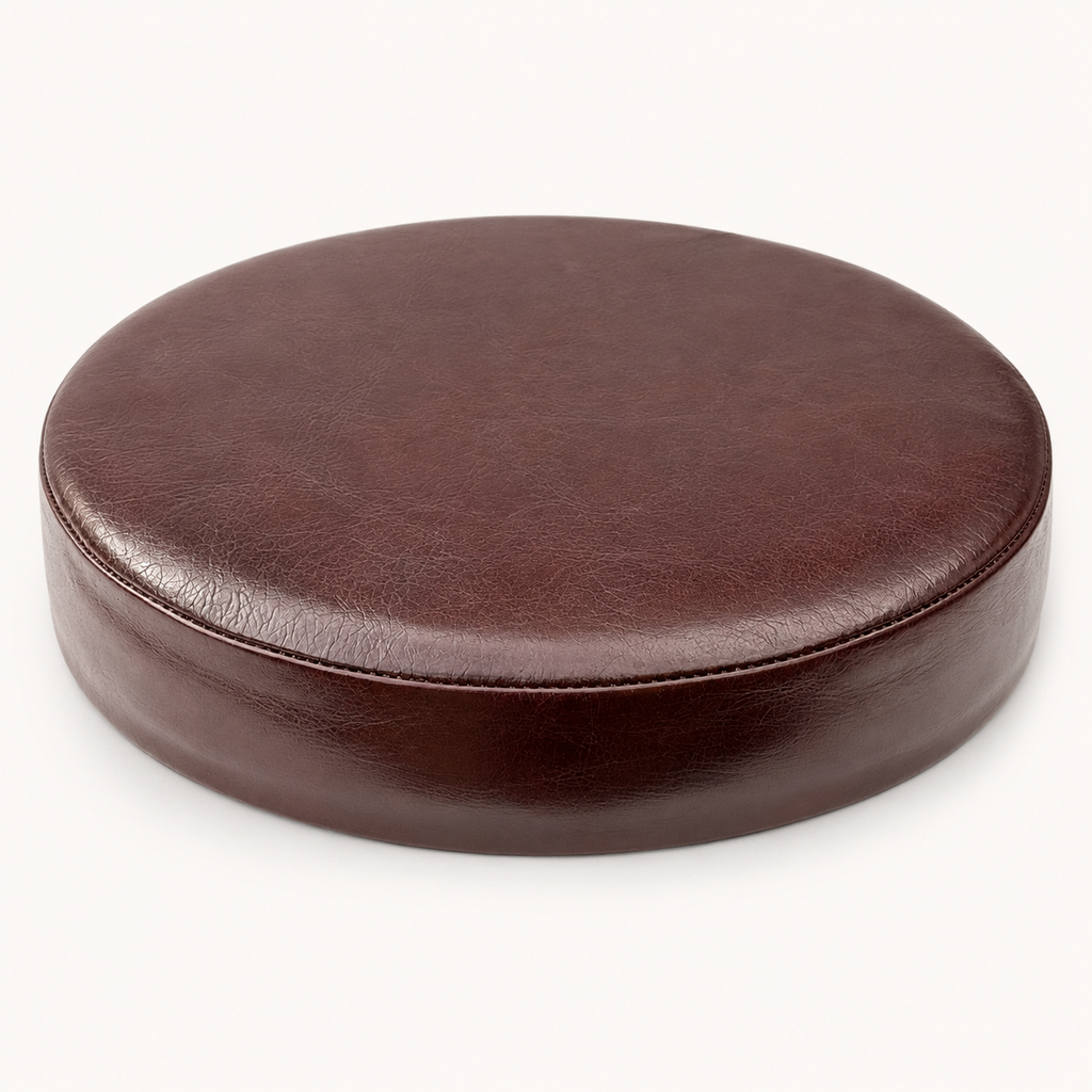 Brassvane oxblood leather bar stool seat additional view 3
