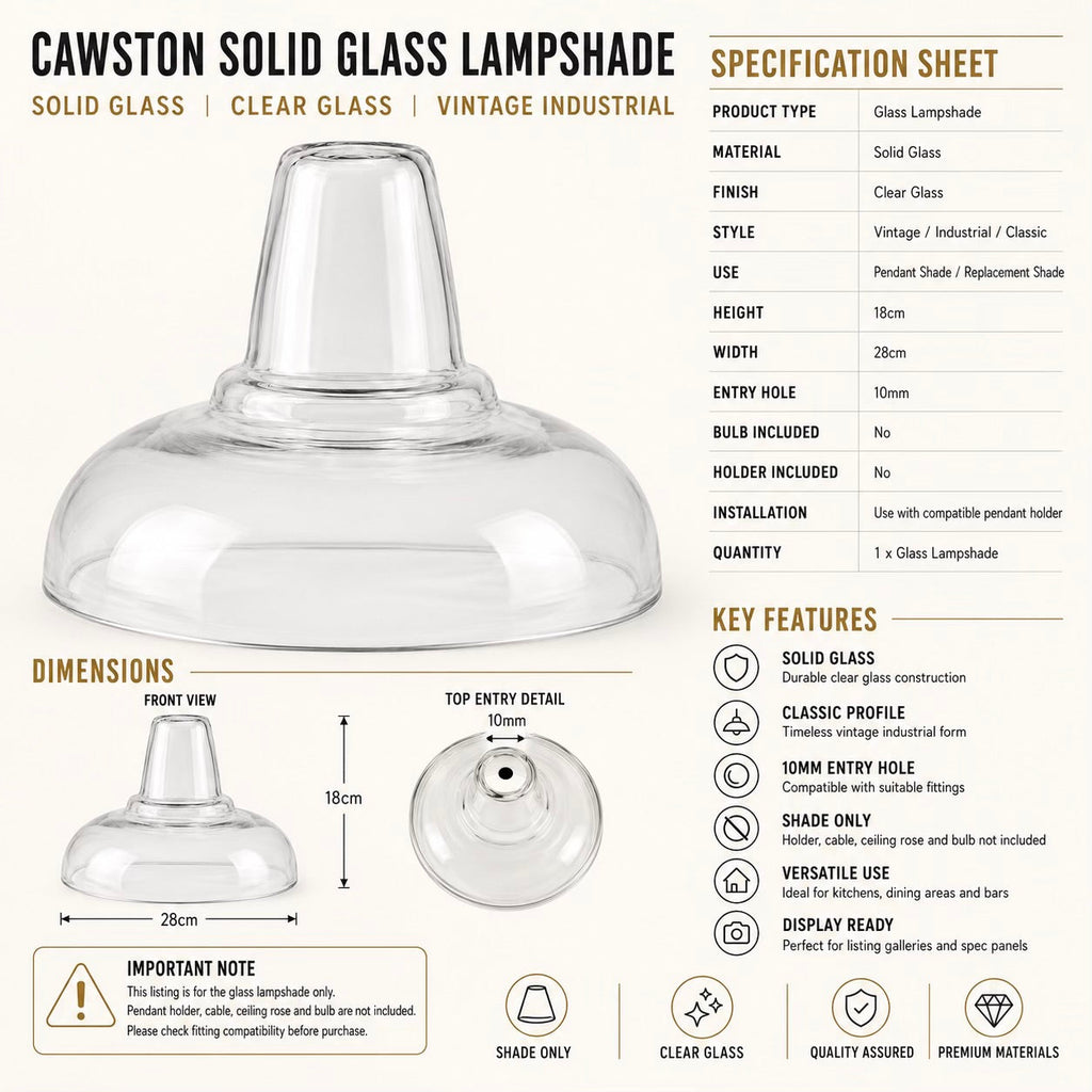 Brassvane solid glass lampshade additional view 7