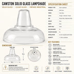 Brassvane solid glass lampshade additional view 7
