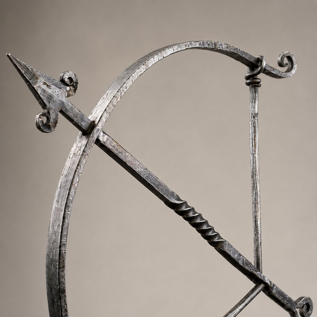 Brassvane wrought iron archer sculpture additional view 3
