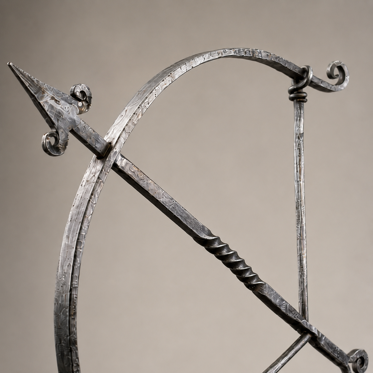 Brassvane wrought iron archer sculpture additional view 3