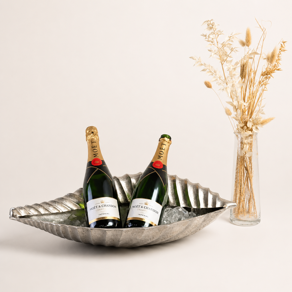 Brassvane clam shell champagne ice bucket additional view 2