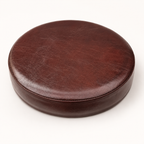 Brassvane oxblood leather bar stool seat overall view