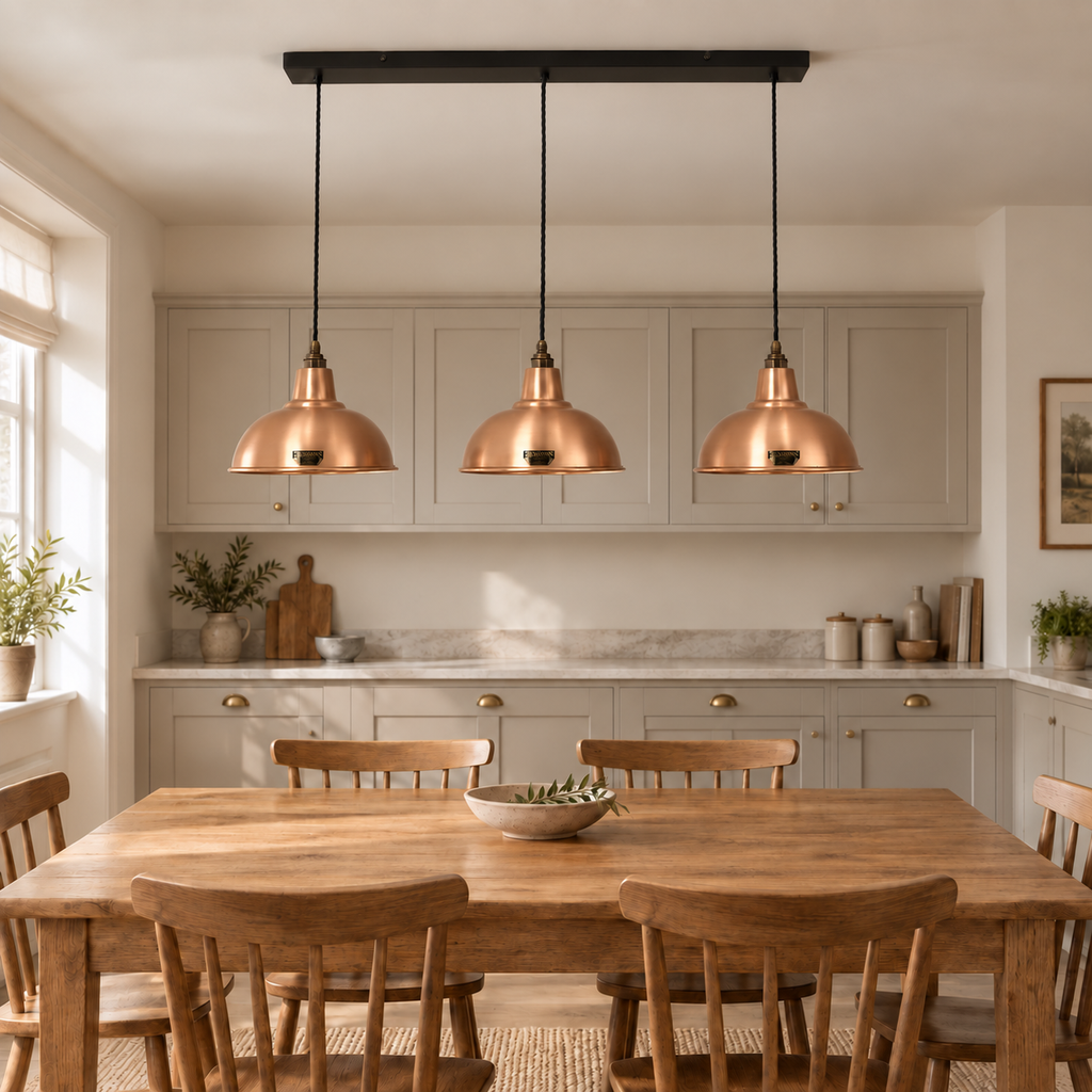 Brassvane antique copper 3 pendant track light additional view 2