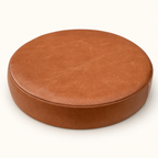 Brassvane tan leather stool seat additional view 7