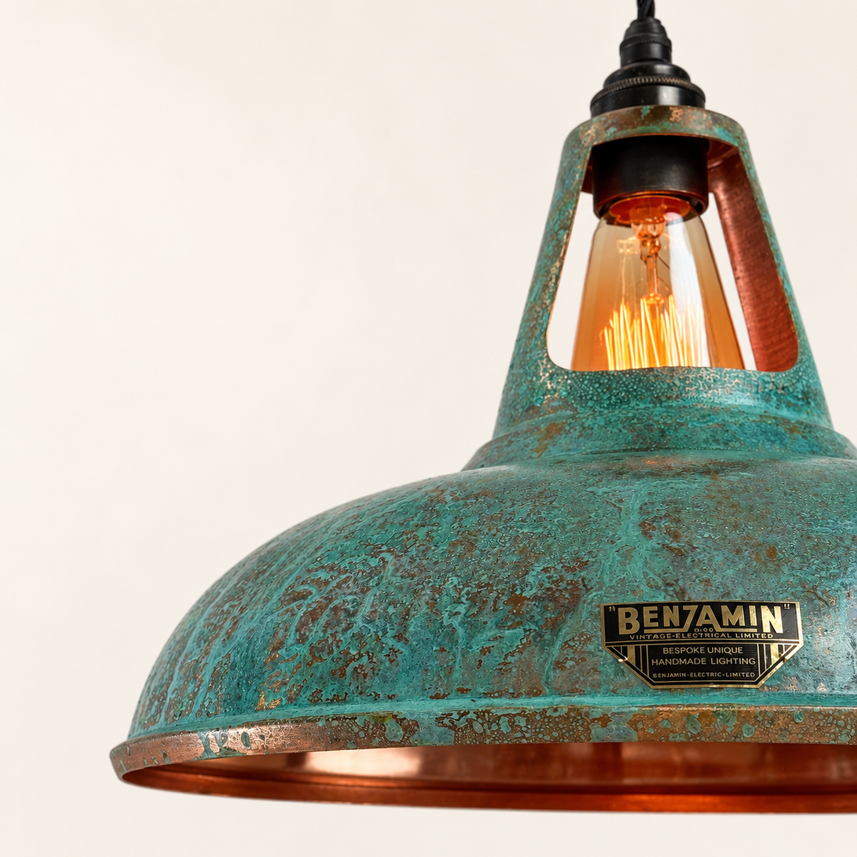 Brassvane copper verdigris pendant light additional view 5