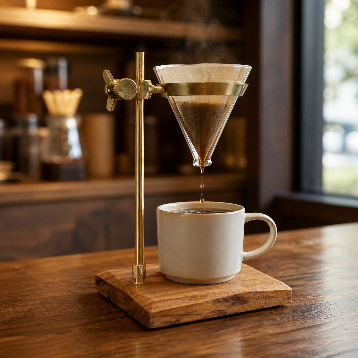 Brassvane pour over coffee stand additional view 4