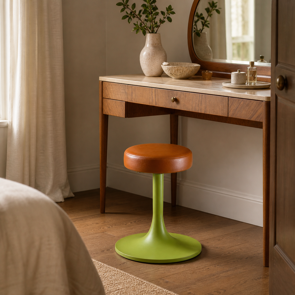 Brassvane schoolhouse leather seat stool additional view 7