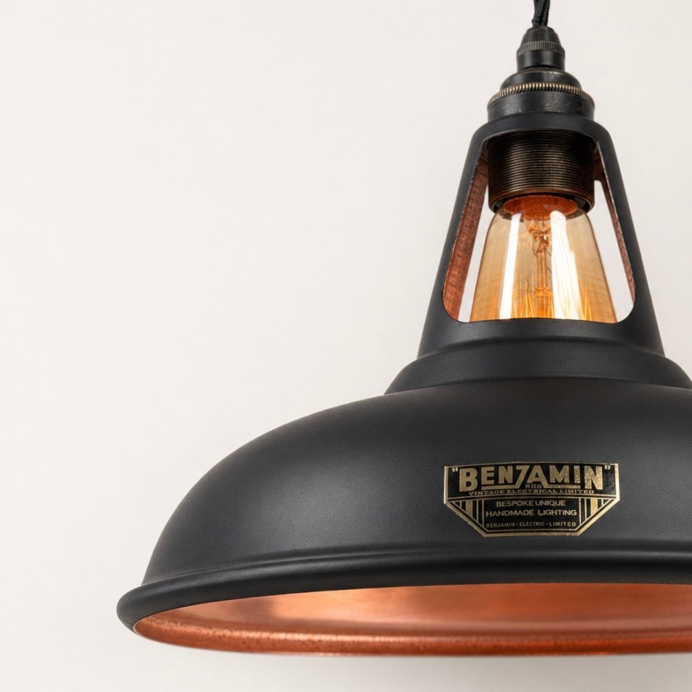 Brassvane matt black and copper pendant light additional view 6