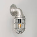 Brassvane raw cast swan neck wall light overall view