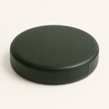 Brassvane dark green leather bar stool seat overall view