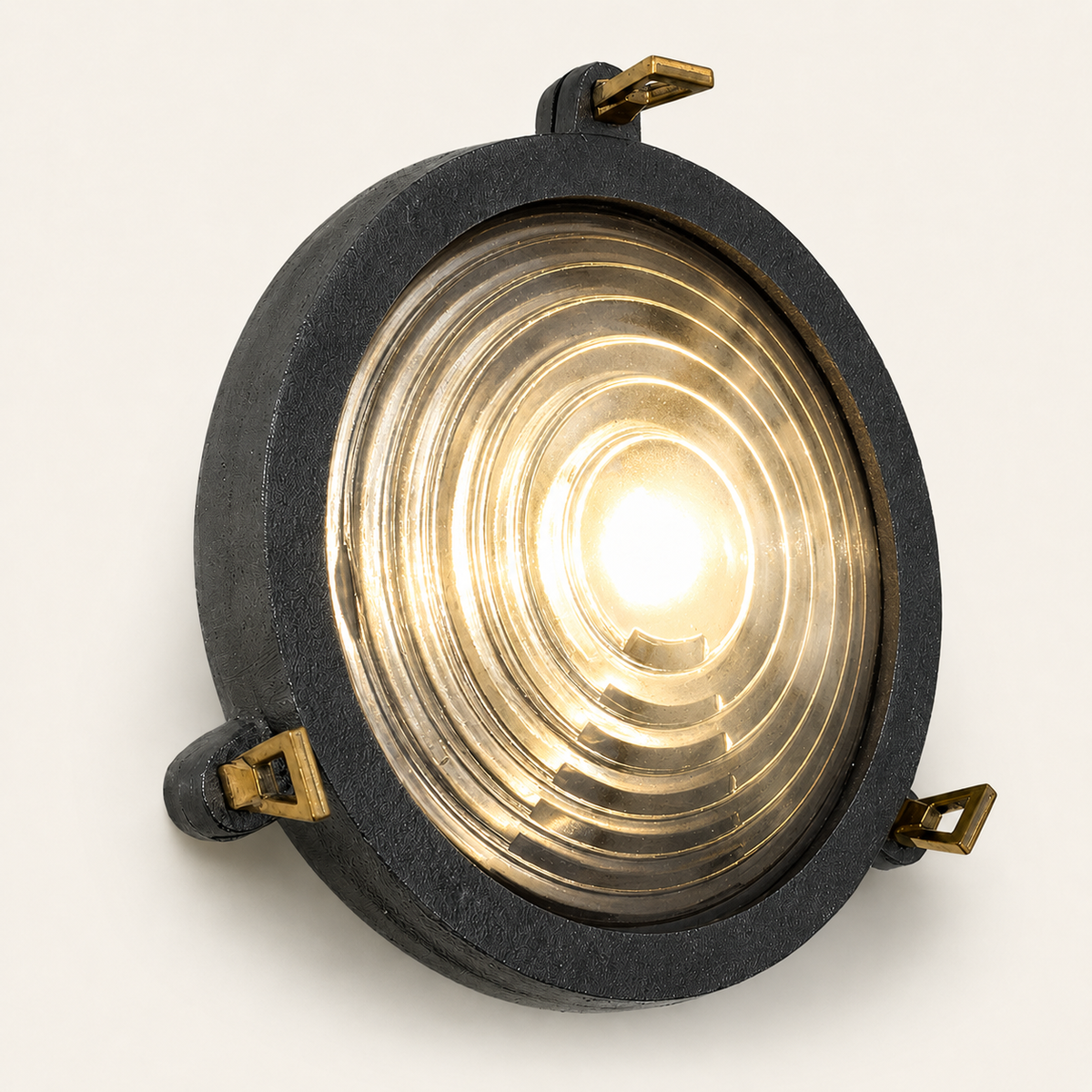 Brassvane round pewter bulkhead light additional view 2