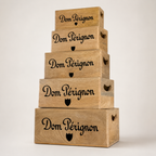Brassvane wooden champagne storage crates overall view