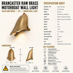 Brassvane motorboat ventilator wall light additional view 7
