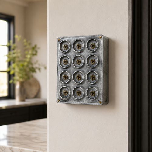 Brassvane 12 gang toggle switch panel additional view 2