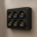 Brassvane 6 gang toggle light switch additional view 3