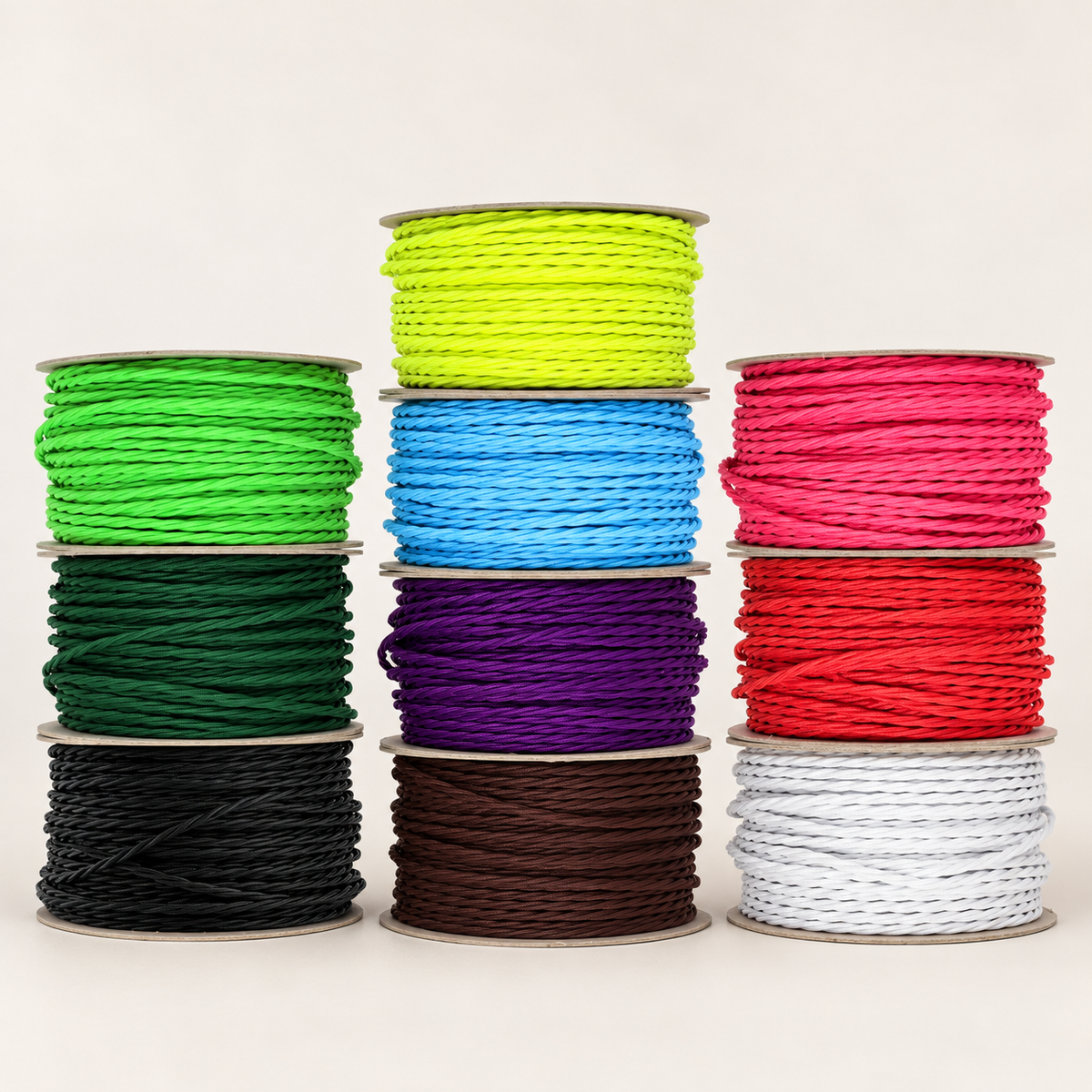 Brassvane fabric twisted lighting cable overall view
