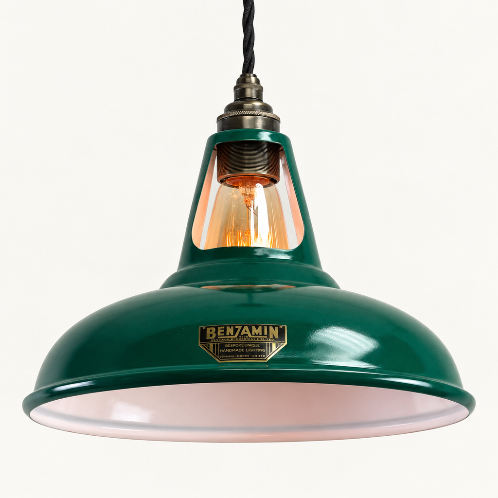 Brassvane racing green pendant light additional view 9