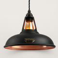 Brassvane matt black and copper pendant light overall view