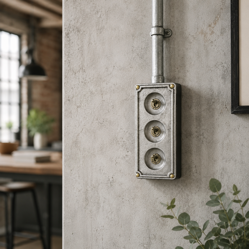 Brassvane 3 gang conduit toggle switch additional view 7